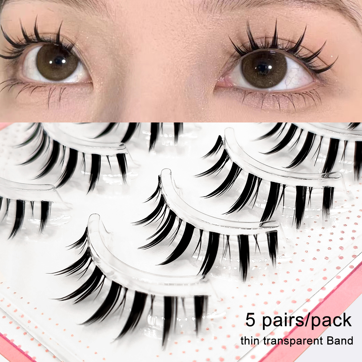 Eyelash Extension Japanese Style - Yelix 5 Pairs False Eyelashes Japanese