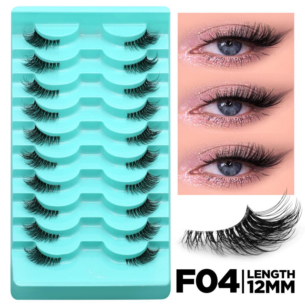 Half Lashes 10 Pairs Natural L - Eyelash Extension Cat Eye Wispy review and price
