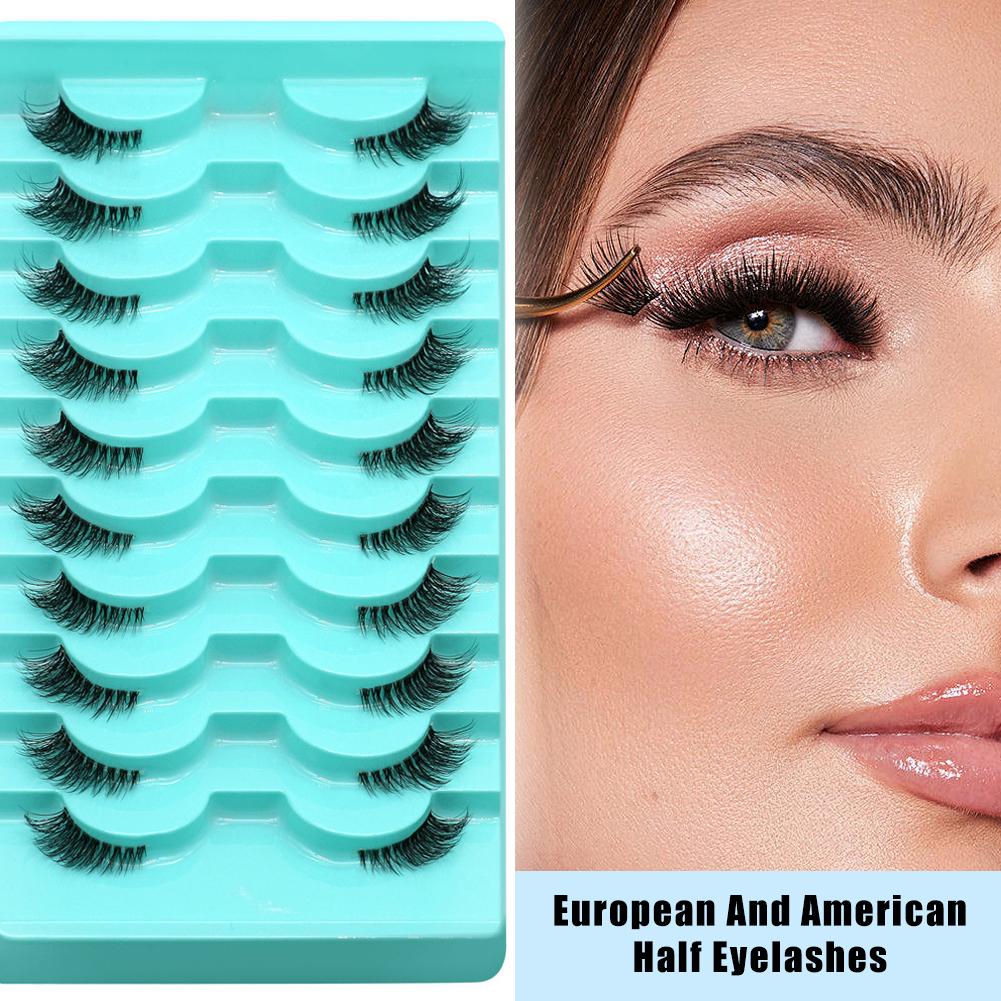 Half Lashes 10 Pairs Natural L - Eyelash Extension Cat Eye Wispy review and price