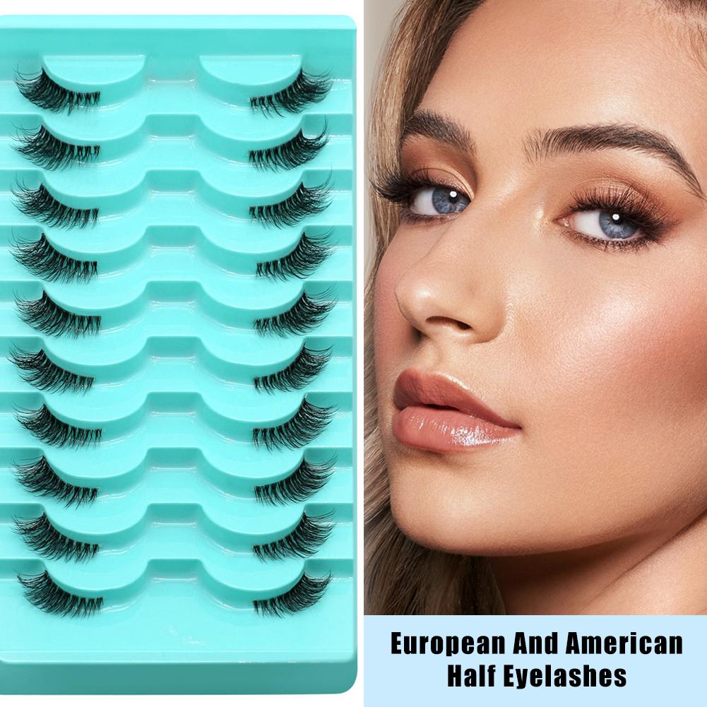 Half Lashes 10 Pairs Natural L - Eyelash Extension Cat Eye Wispy review and price