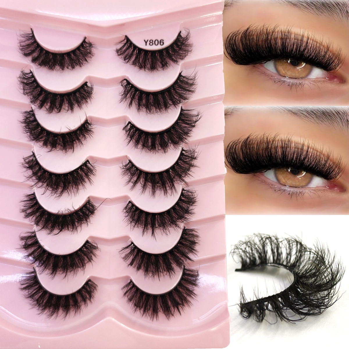 HBZGTLAD Fluffy Wispy Lashes N - Eyelash Extension Cat Eye Wispy review and price