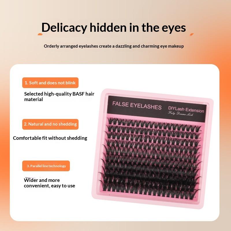10Row 140 Clusters Fluffy Thic - Eyelash Extension Natural review and price