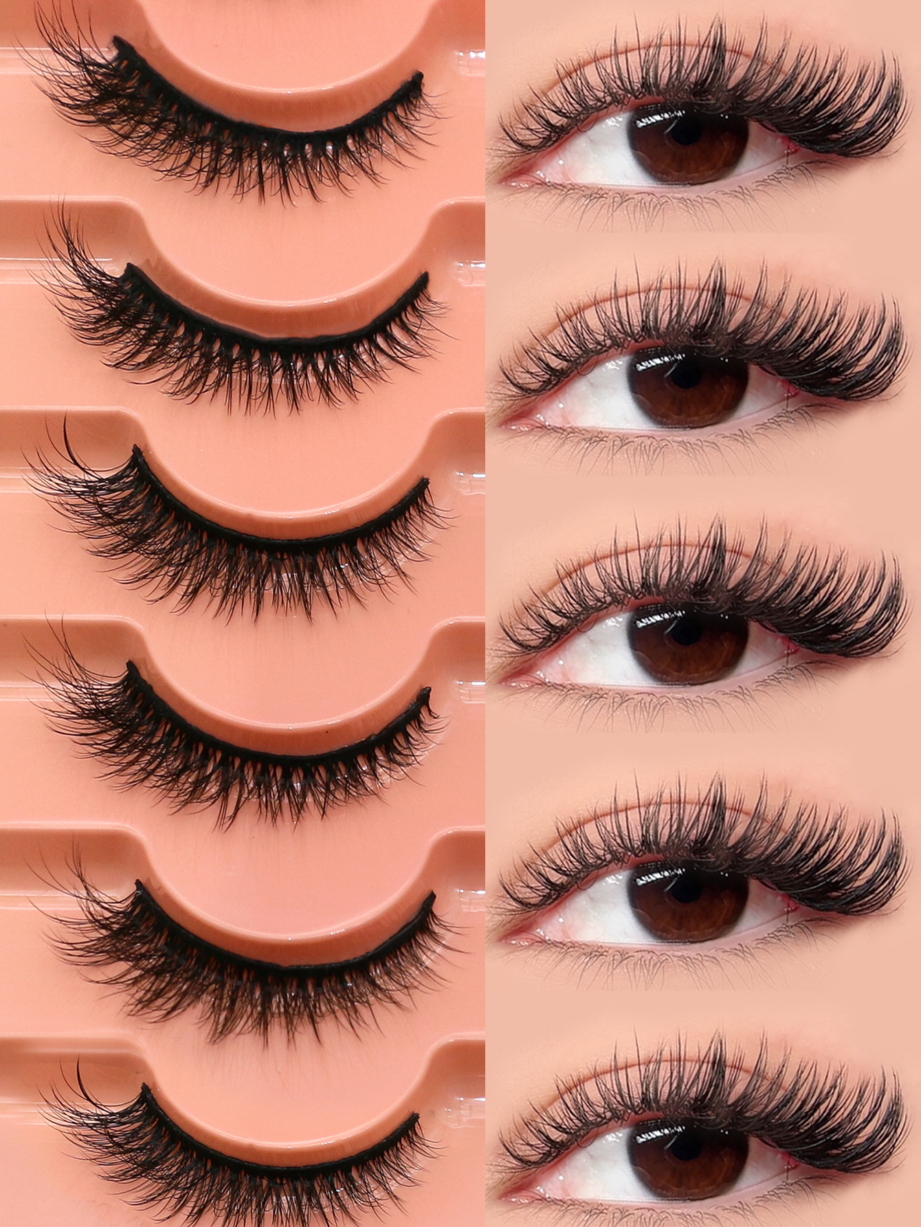 VELTRINAY Mink Lashes Fluffy 3 - Eyelash Extension Cat Eye Wispy review and price