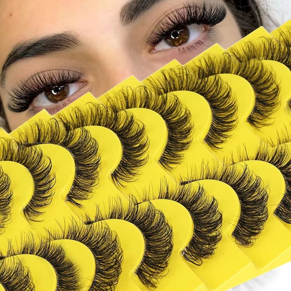 10 Pairs 6D Super Fluffy Faux  - Eyelash Extension Cat Eye Wispy review and price