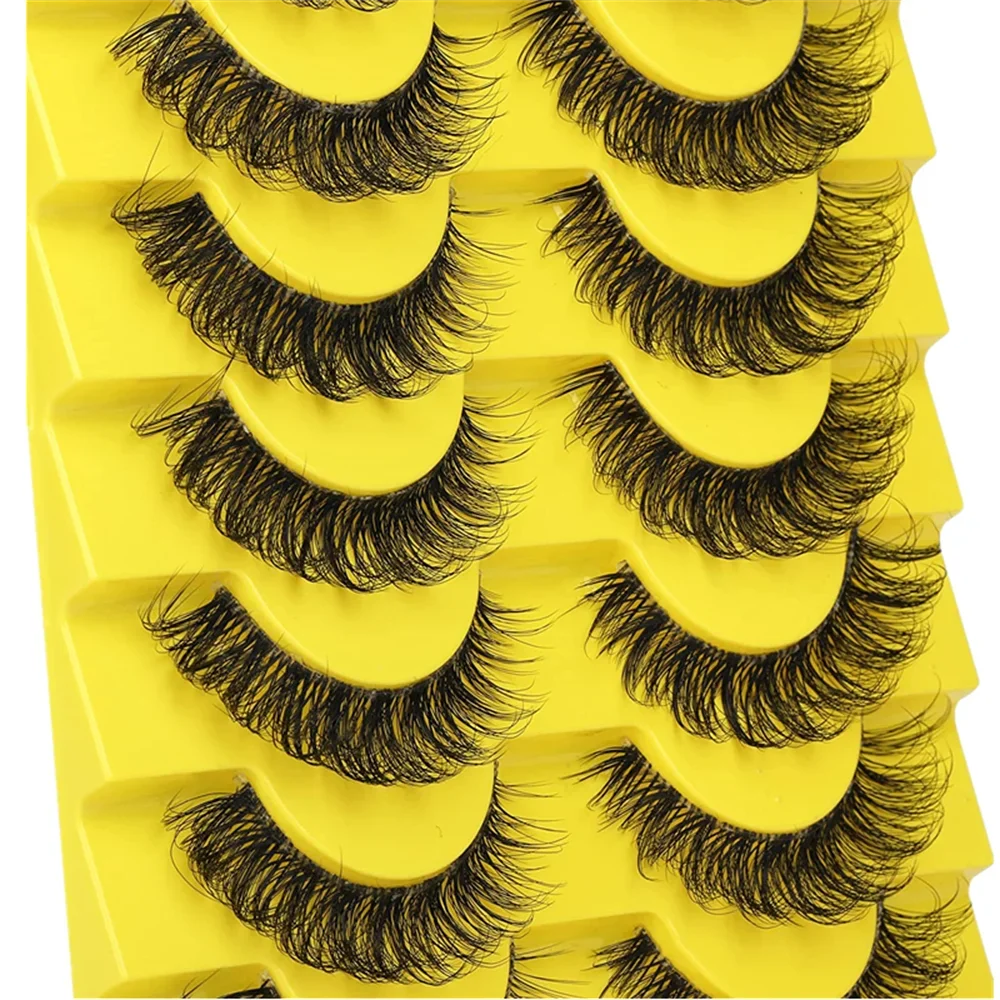 10 Pairs 6D Super Fluffy Faux  - Eyelash Extension Cat Eye Wispy review and price