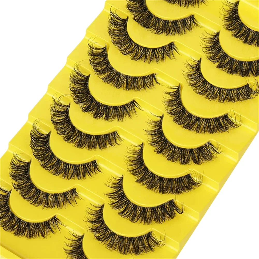 10 Pairs 6D Super Fluffy Faux  - Eyelash Extension Cat Eye Wispy review and price