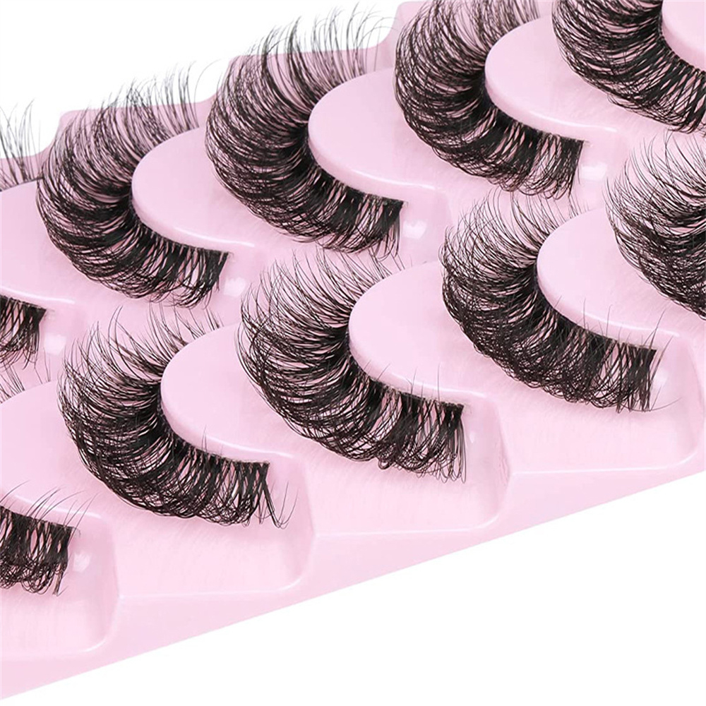 10 Pairs False Eyelashes 6D Su - Eyelash Extension Cat Eye Wispy review and price