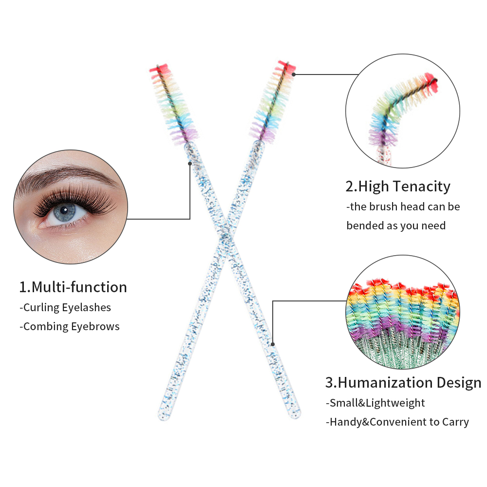 50PCS Rainbow Crystal Eyelash  - Eyelash Extension Jakarta review and price