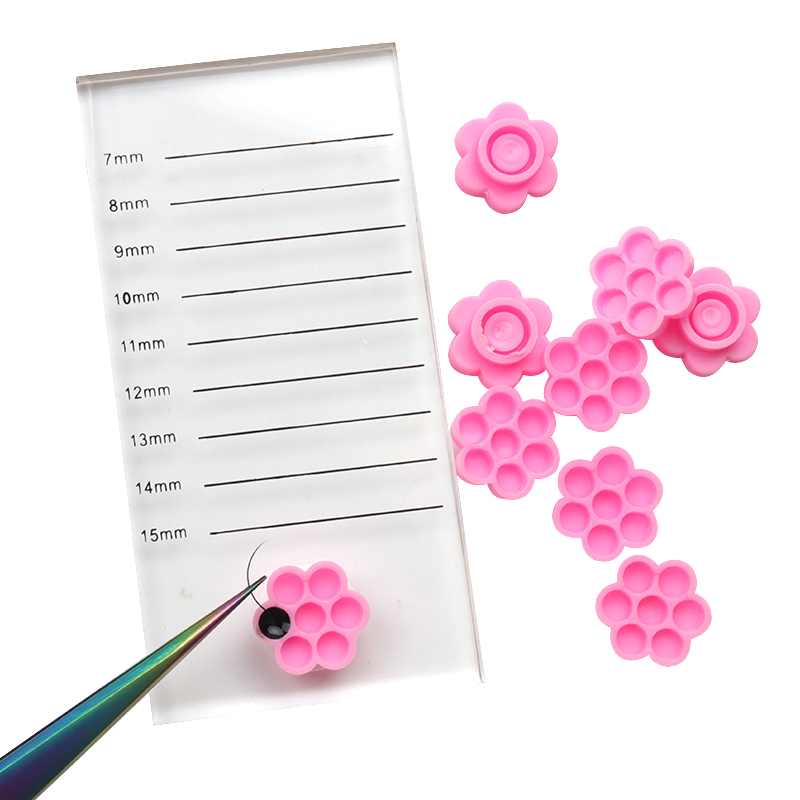 100 Pcs Pink Flower Glue Delay - Eyelash Extension Jakarta review and price