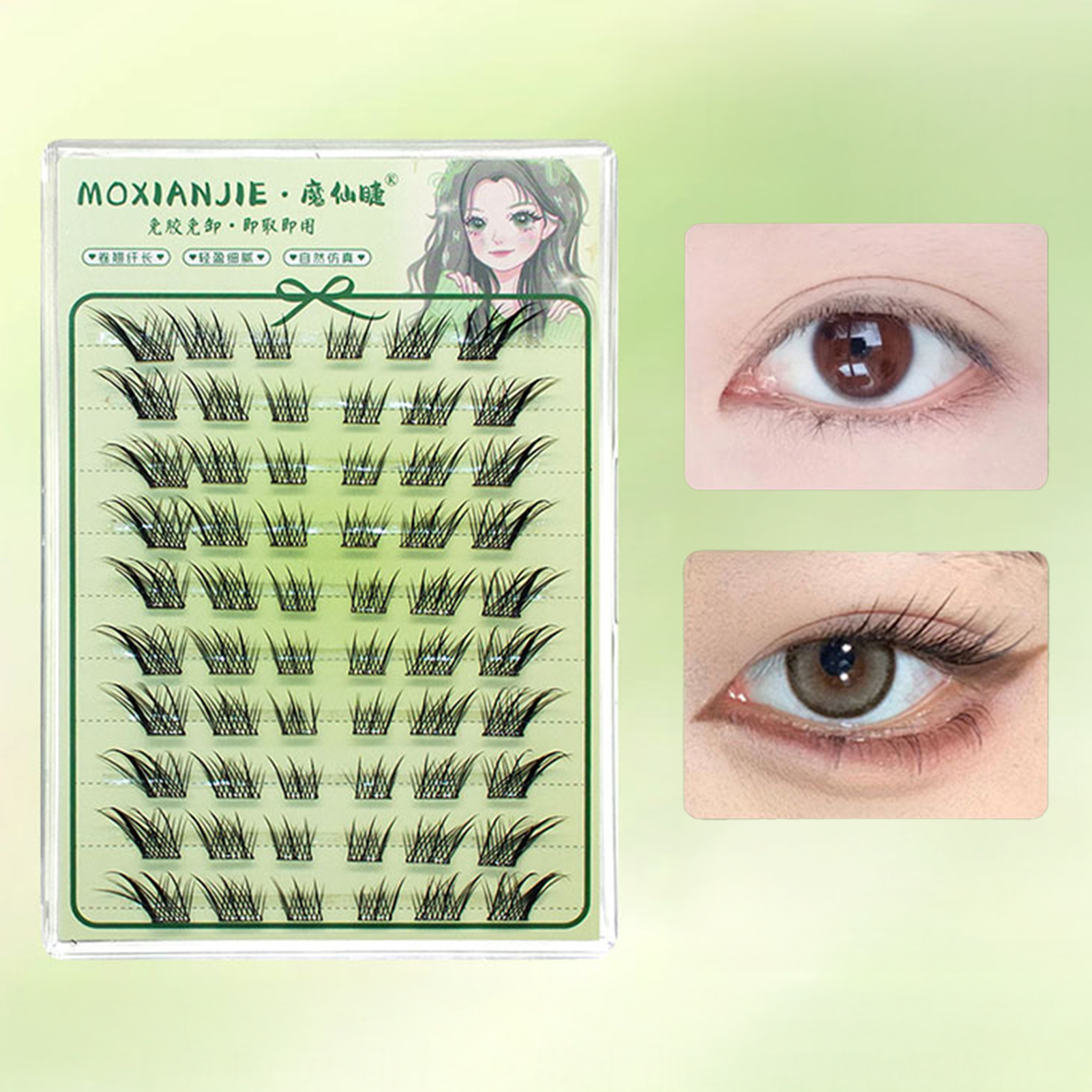 10 Rows Glue-free Chinese Foxe - Eyelash Extension In Chinese review and price