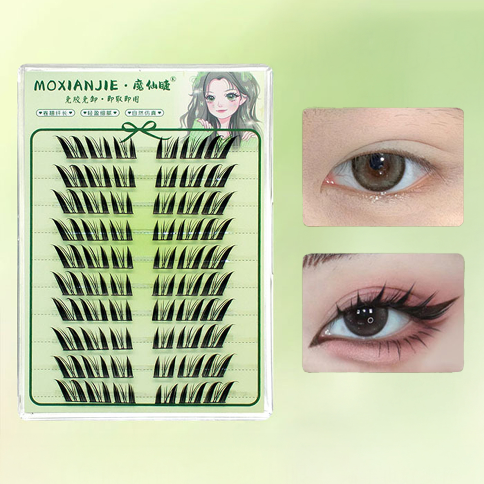 10 Rows Glue-free Chinese Foxe - Eyelash Extension In Chinese review and price