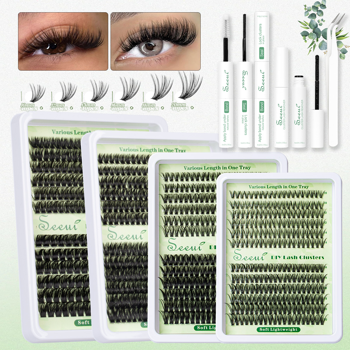 Cluster Lashes Kit Individual  - Eyelash Extension Volume Lashes review and price