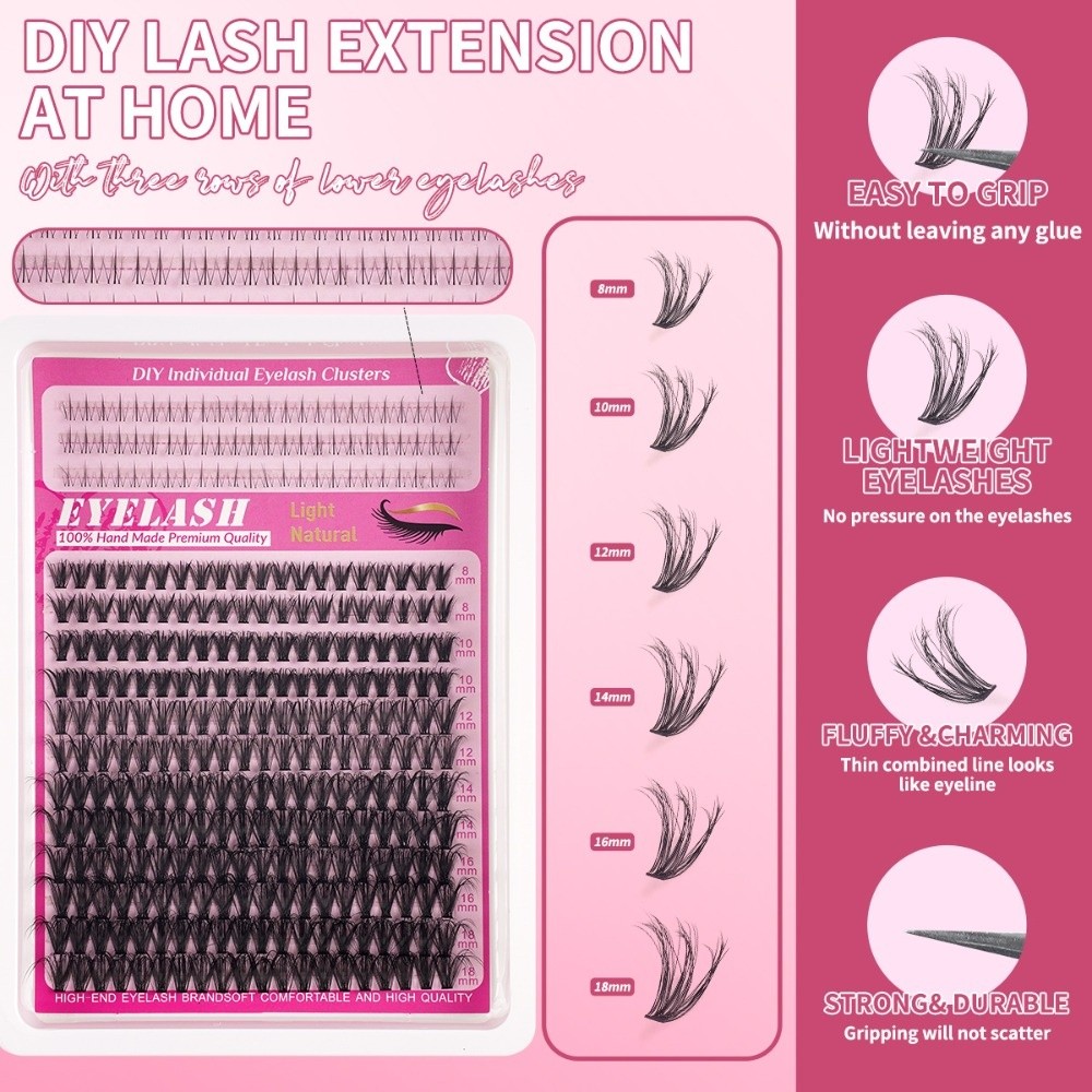 8-18mm Length False Eyelashes  - Eyelash Extension Natural review and price