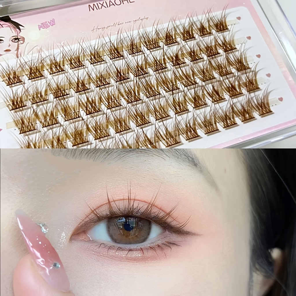 Mixiaohe Colorful Eyelashes 60 - Eyelash Extension Natural review and price