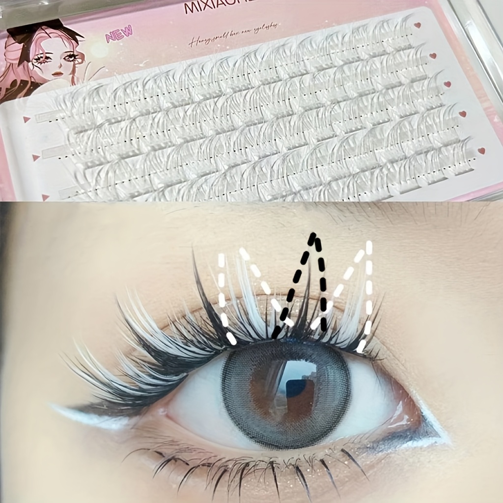 Mixiaohe Colorful Eyelashes 60 - Eyelash Extension Natural review and price