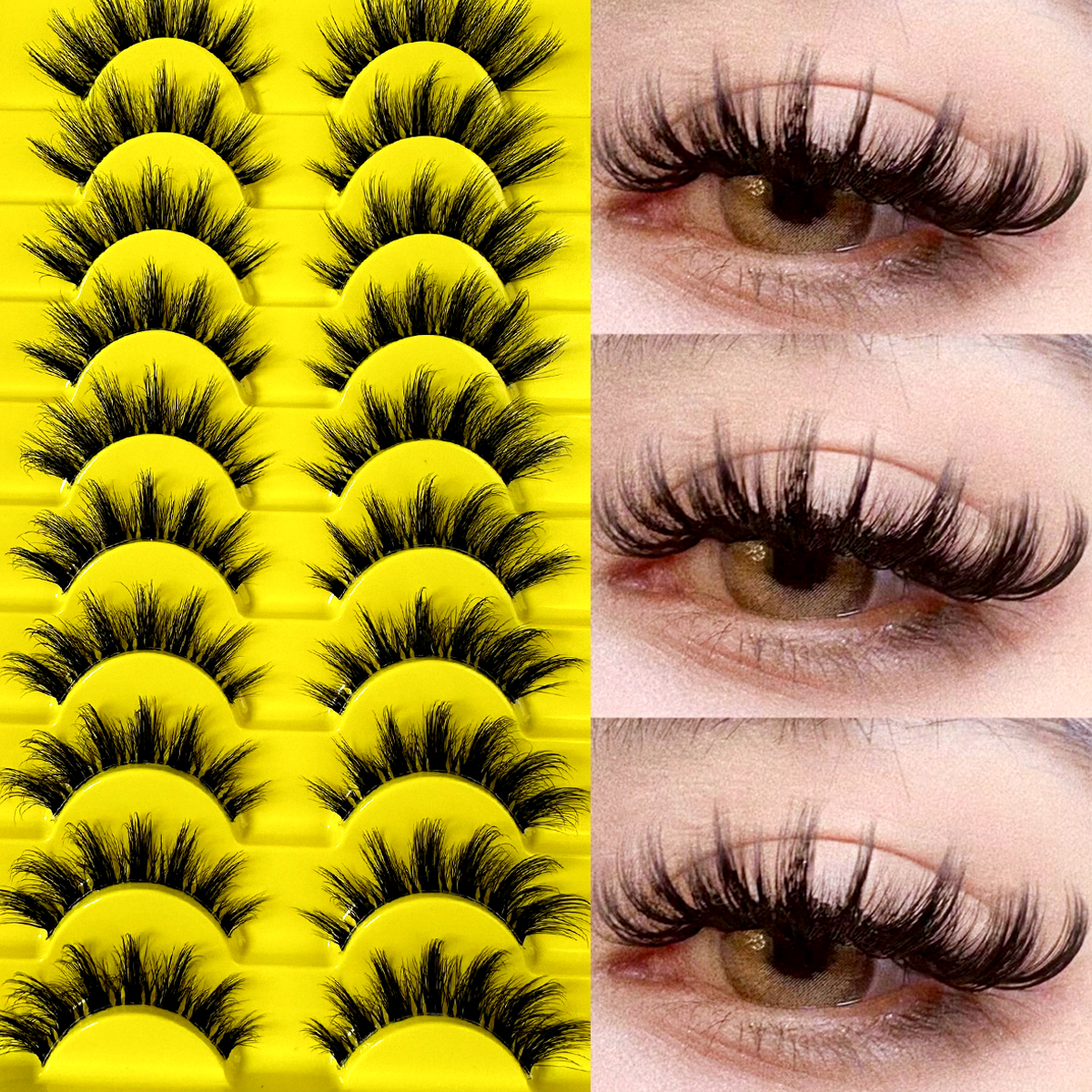 10 Pairs Cat Eye Lashes Natura - Eyelash Extension Cat Eye Wispy review and price