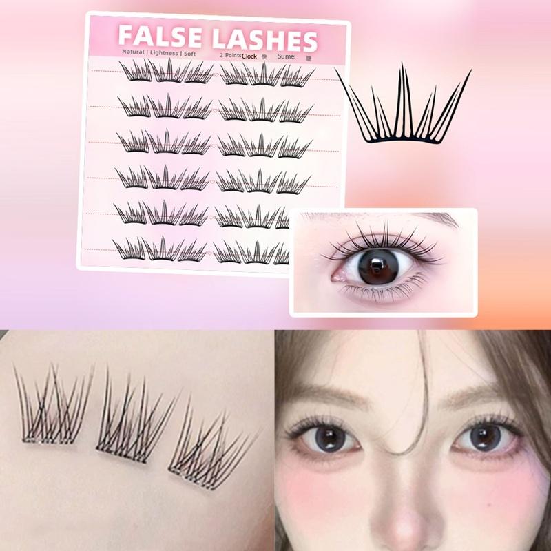6 Rows Dense Natural False Eye - Eyelash Extension Natural review and price