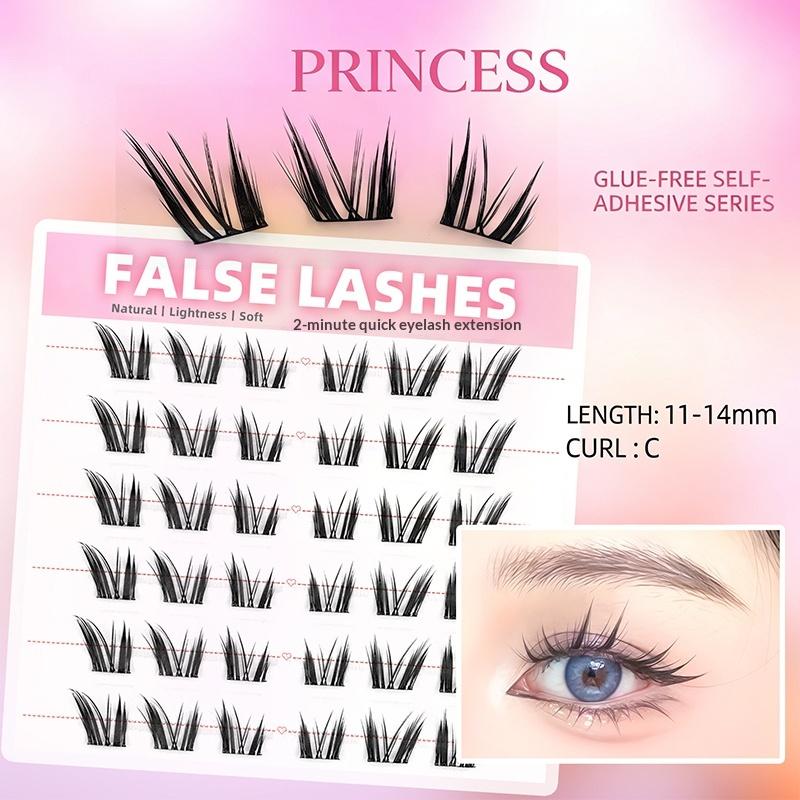 6 Rows Dense Natural False Eye - Eyelash Extension Natural review and price