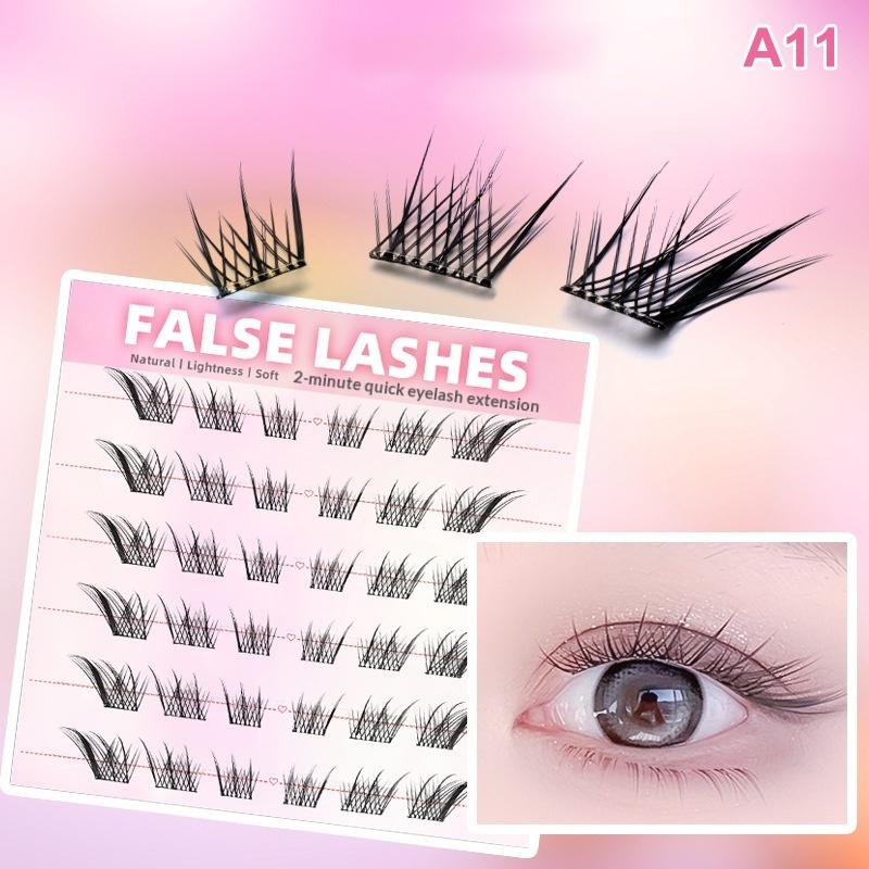 6 Rows Dense Natural False Eye - Eyelash Extension Natural review and price