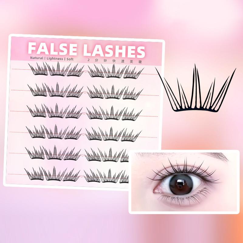 6 Rows Dense Natural False Eye - Eyelash Extension Natural review and price